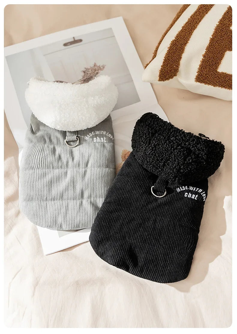 🧥 Quilted Dog Hoodie 🐾 | Warm Vest for Small Pets ❄️