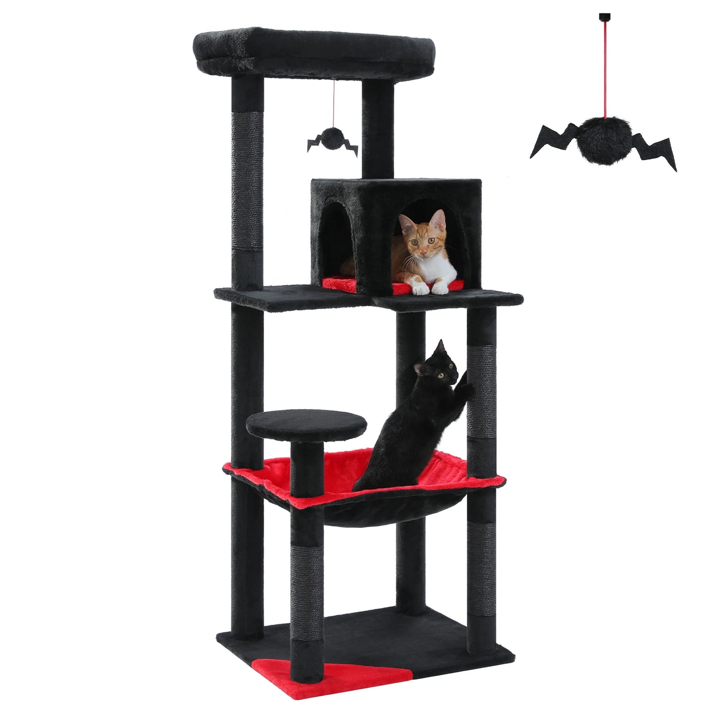 🐱 Indoor Cat Tree – 5-Level Tower with Hammock & Scratching Posts 🐾