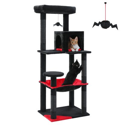 🐱 Indoor Cat Tree – 5-Level Tower with Hammock & Scratching Posts 🐾
