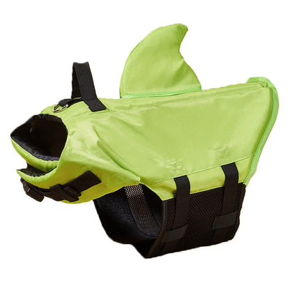 Shark Fin Dog Life Jacket 🦈 Buoyant Safety Vest for Swimming & Boating