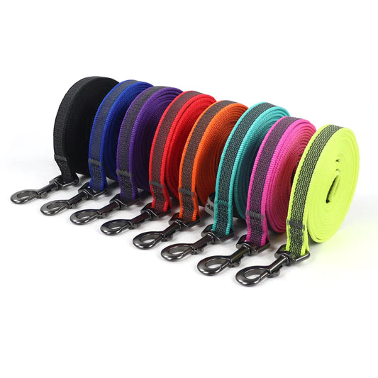 Long dog training leash durable nylon rope lead multiple lengths for small and large dogs outdoor walking
