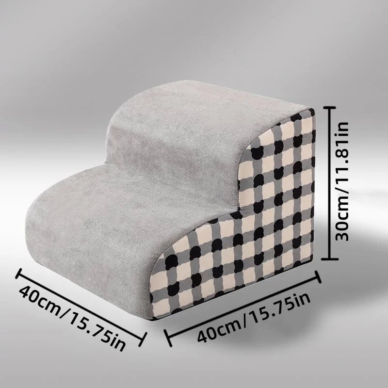 Pet Stairs for Small Dogs 🐾 1–3 Step Soft Washable Ladder