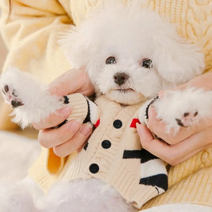 🧶 Striped Pet Sweater – Soft & Stylish Comfort for Small Pets
