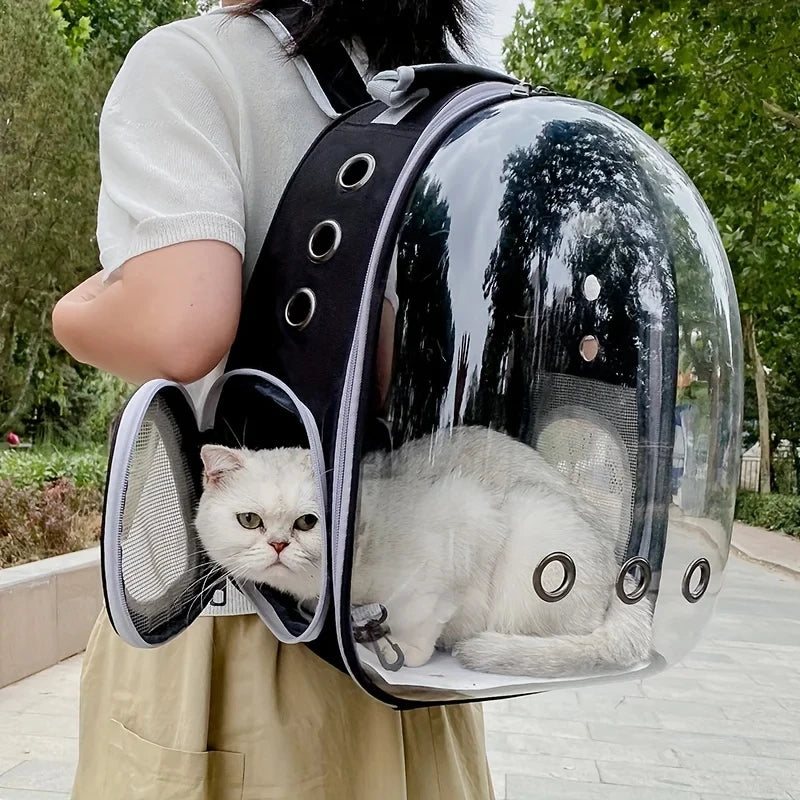 🎒 Capsule Pet Backpack 🐶🐱 | Breathable & Transparent Travel Carrier