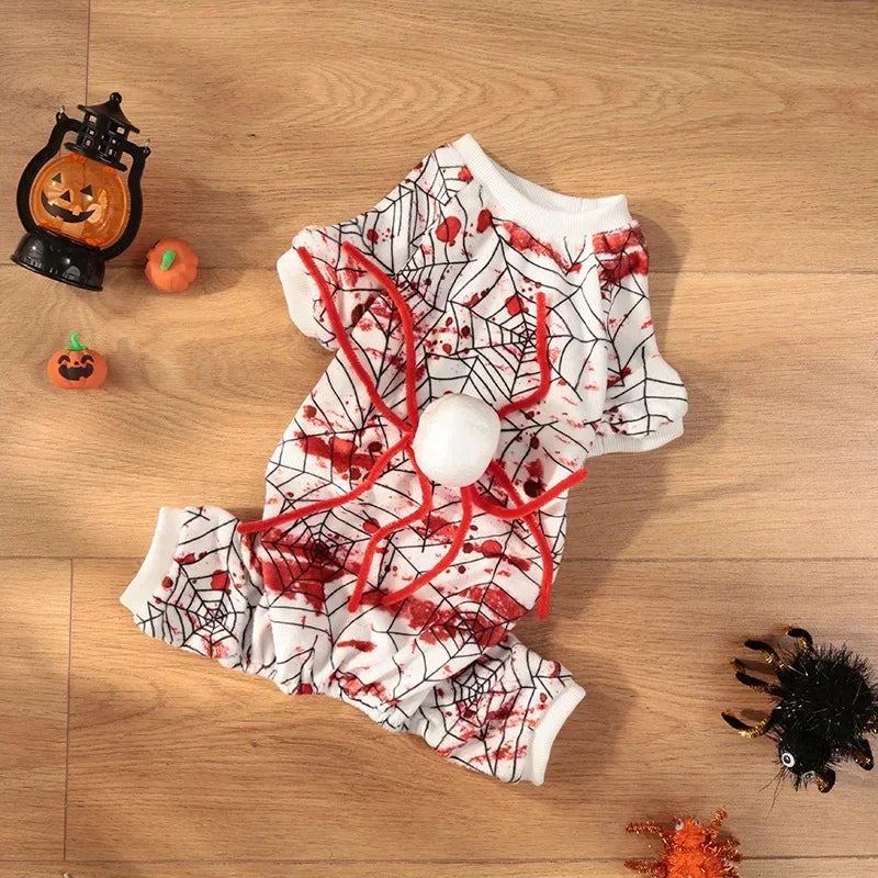 🕸️ Spooky Spider Web Halloween Dog Costume 🐶👻