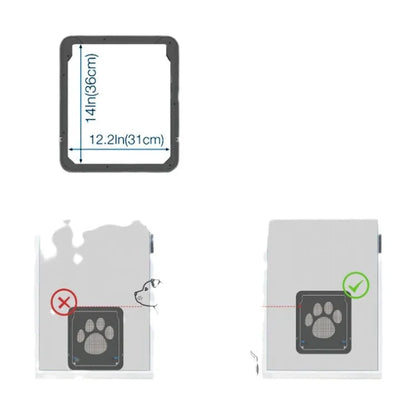 🐾 Small Pet Screen Door with Paw Design ✨ Easy Install & Bite-Resistant