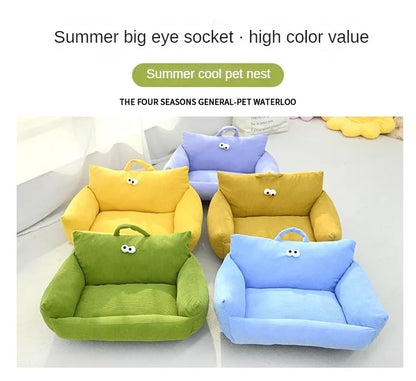 🛋️ Soft Sofa-Style Pet Bed 🐶 Warm & Stylish Winter Nest for Small Dogs & Cats
