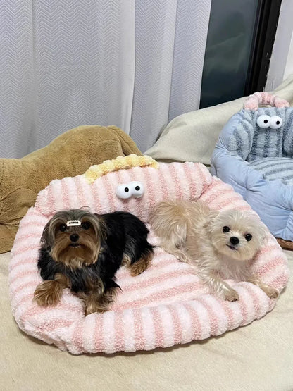 🛋️ Soft Sofa-Style Pet Bed 🐶 Warm & Stylish Winter Nest for Small Dogs & Cats