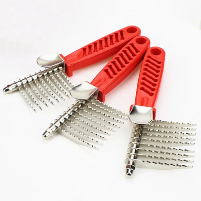Stainless steel pet dematting comb rake brush for dogs and cats grooming
