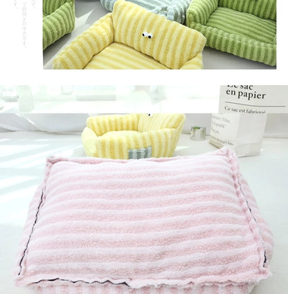 🛋️ Soft Sofa-Style Pet Bed 🐶 Warm & Stylish Winter Nest for Small Dogs & Cats