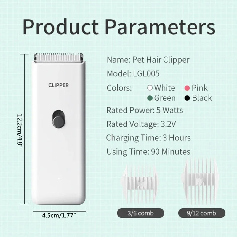 ️ Electric Dog Hair Clipper Quiet Shaver for Pet Grooming