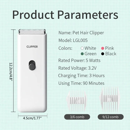️ Electric Dog Hair Clipper Quiet Shaver for Pet Grooming