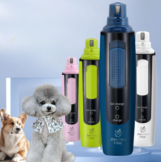 🔇 Electric Pet Nail Grinder 🐾 Rechargeable & Quiet with Diamond Head (P66)